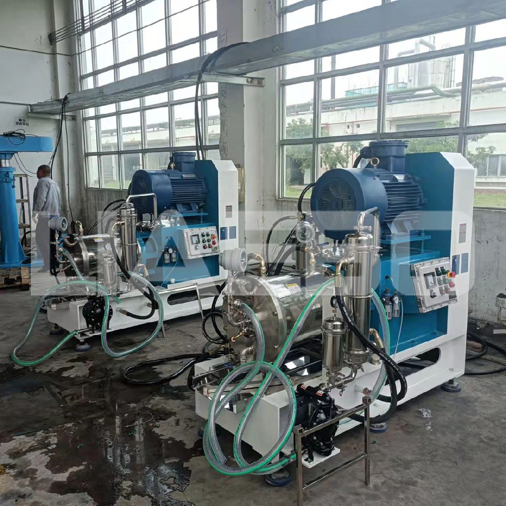 廣東某科技公司60L棒塊式陶瓷納米砂磨機(jī)調(diào)試成功