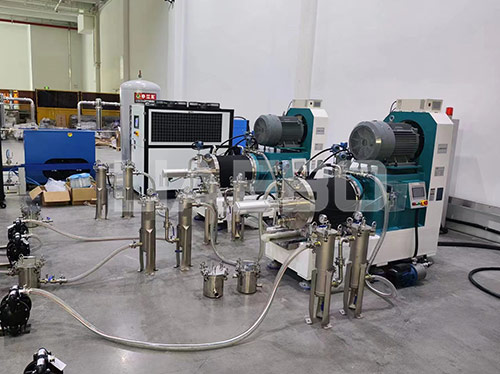 蘇州某公司50l砂磨機(jī)項(xiàng)目調(diào)試成功