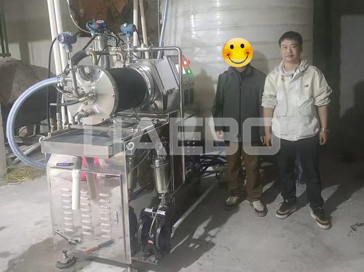 福建某有限公司  30l砂磨機調(diào)試成功