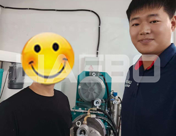 溫州某新材料有限公司60L砂磨機調(diào)試成功