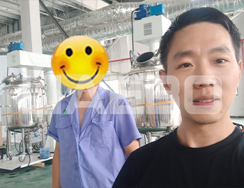 淮安某新材料科技有限公司500L同心雙軸攪拌機調(diào)試成功